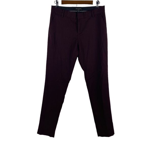 Banana Republic Women's Martin Fit Trouser size 8R Classic Burgundy - Picture 1 of 6